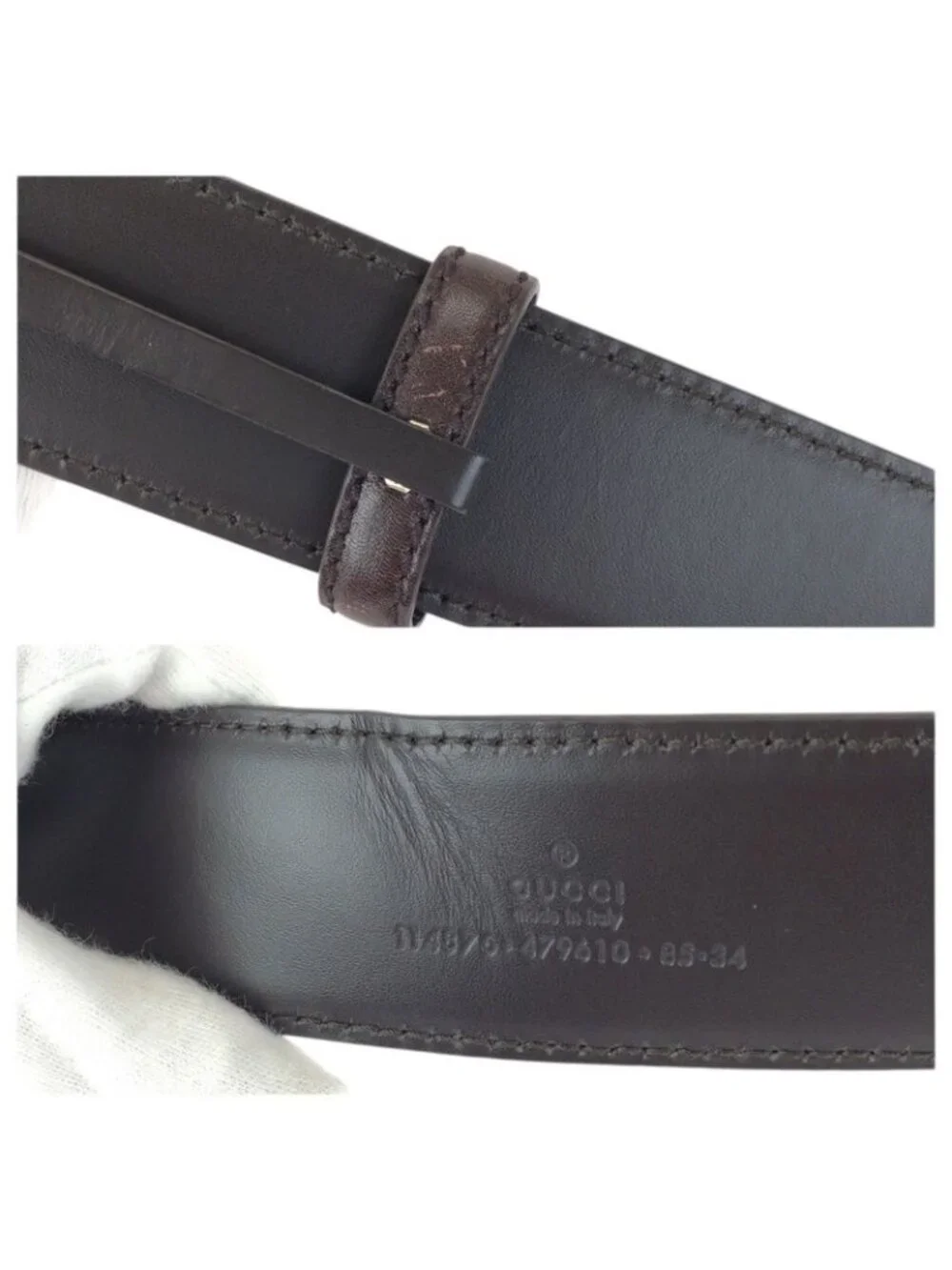 Guccissima Interlocking GG Pattern Dark Brown Gold - Picture 8 of 9